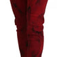 Dsquared² Red Low Waist Cotton Stretch Skinny Pants