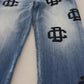 Dsquared² Blue Washed High Waist Straight Denim Boston Jeans