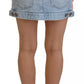 Dsquared² Multicolor Polyester Low Waist A-line Denim Skirt