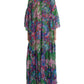 Dolce & Gabbana Multicolor Floral Silk Kaftan Maxi Dress