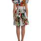 Dolce & Gabbana Multicolor Patchwork Cotton Aline Mini Dress