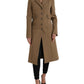 Dolce & Gabbana Brown Button Down Long Trench Coat Jacket