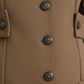 Dolce & Gabbana Brown Button Down Long Trench Coat Jacket