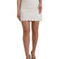 Dolce & Gabbana White Floral A-line Mini Skirt