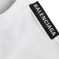 Balenciaga Off White Cotton Jersey Round Neck T-shirt