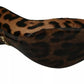 Dolce & Gabbana Brown Leopard Pony Hair Heels Pumps Shoes