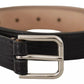 Dolce & Gabbana Black Classic Leather Silver Metal Buckle Belt