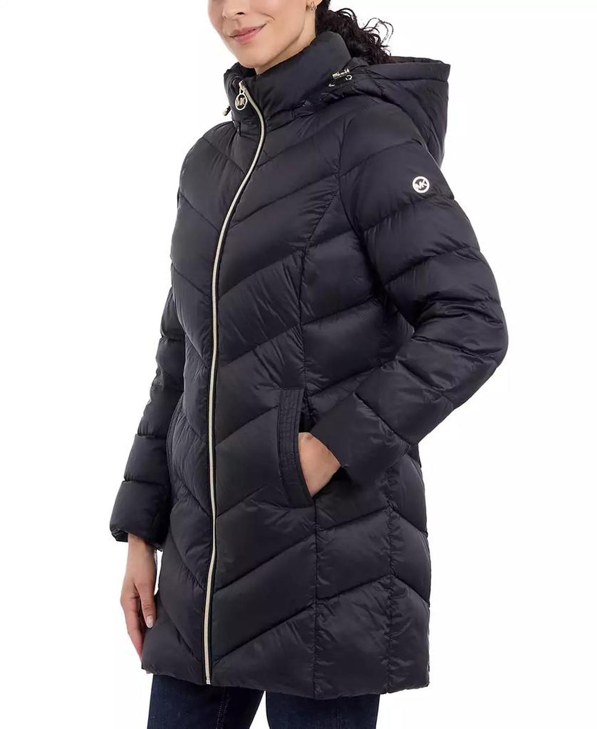 Petite Hooded Packable Down Puffer Coat, Created for Macy's