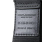 Dolce & Gabbana Black Green Logo Silver Metal Buckle Belt