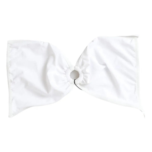 Dolce & Gabbana White Nylon Stretch Swimwear Top Bikini