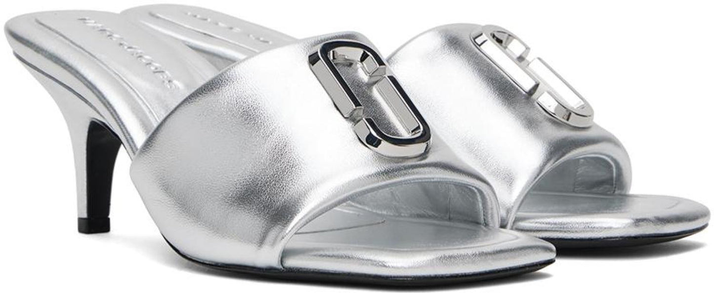 Silver 'The Leather J Marc' Heeled Sandals