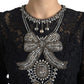 Dolce & Gabbana Black Nylon Lace Embellished Sheath Dress