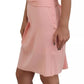 Dolce & Gabbana Pink Silk Stretch Strapless Sheath Dress