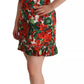 Dolce & Gabbana Red Green Portofino-Print Poplin Midi Dress