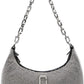 Silver 'The Rhinestone Small Curve' Bag