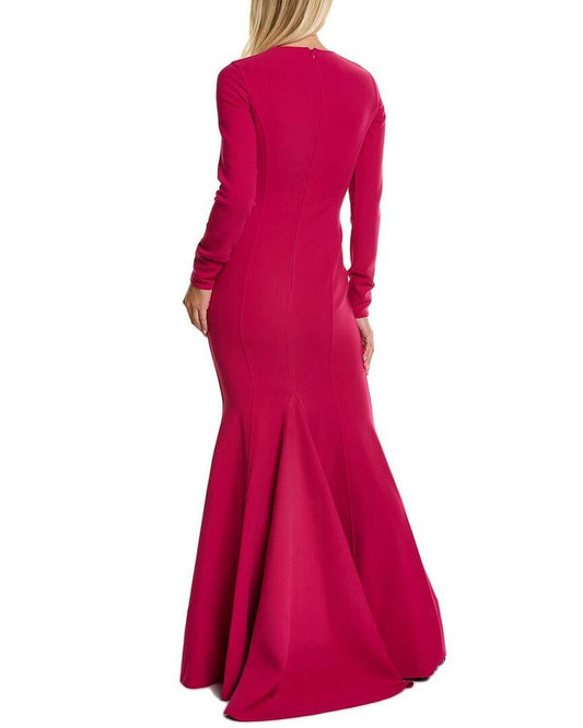 Collection Wool-Blend Fishtail Gown