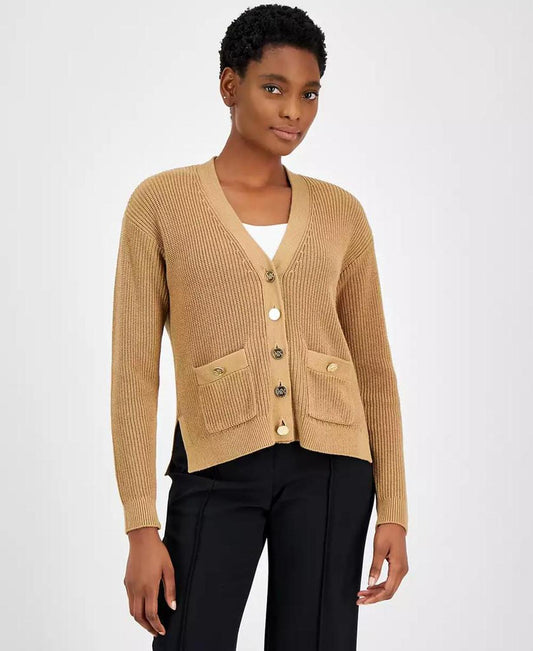 Women's Knit V-Neck Button Cardigan