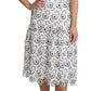 Dolce & Gabbana White Cutout Design Polyester A-line Midi Dress