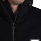 Dolce & Gabbana Black Cotton Hooded Logo Bomber Jacket