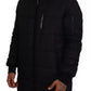 Dolce & Gabbana Black Nylon Hooded Parka Coat Winter Jacket