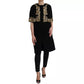 Dolce & Gabbana Black VirginWool Embellished Overcoat Jacket