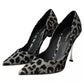 Dolce & Gabbana Gray Leather Di Calfskin Pump