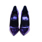 Christian Louboutin Hot Chick 100 Purple Mirrored Patent Leather High Heel Pumps