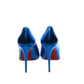 Christian Louboutin Hot Chick 100 Blue Mirrored Patent Leather High Heel Pumps