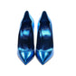 Christian Louboutin Hot Chick 100 Blue Mirrored Patent Leather High Heel Pumps