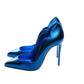 Christian Louboutin Hot Chick 100 Blue Mirrored Patent Leather High Heel Pumps