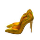 Christian Louboutin Hot Chick 100 Yellow Mirrored Patent Leather High Heel Pumps