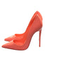 Christian Louboutin So Kate 120 Orange Patent Leather High Heel Pumps