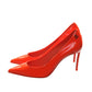 Christian Louboutin Sporty Kate Orange Patent Leather High Heel Pumps