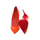 Christian Louboutin Sporty Kate Orange Patent Leather High Heel Pumps