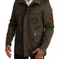 Dolce & Gabbana Green Cotton DG Love Blouson Coat Jacket