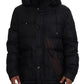 Dolce & Gabbana Black Polyester Hooded Parka Coat Winter Jacket