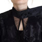 Dolce & Gabbana Black Lace Sheer Corset Organza Silk Jacket