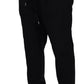 Dolce & Gabbana Black Jogger Jogging Wool Pants