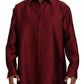 Dolce & Gabbana Bordeaux Cotton Long Sleeve Men Formal Shirt