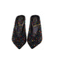 Christian Louboutin Veryvee Strass Boum 85 Suede and Multi Colour Jewelled Mules