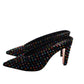 Christian Louboutin Veryvee Strass Boum 85 Suede and Multi Colour Jewelled Mules