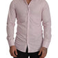 Dolce & Gabbana Light Pink Cotton Dress Formal Men GOLD Shirt