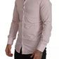 Dolce & Gabbana Light Pink Cotton Dress Formal Men GOLD Shirt