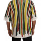 Dolce & Gabbana Multicolor Striped Linen Cotton Shirt