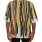 Dolce & Gabbana Multicolor Striped Linen Cotton Shirt