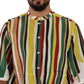 Dolce & Gabbana Multicolor Striped Linen Cotton Shirt