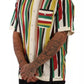 Dolce & Gabbana Multicolor Striped Short Sleeve Cotton Shirt