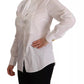 Dolce & Gabbana White Cotton Collared Long Sleeves Formal Shirt Top