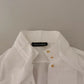 Dolce & Gabbana White Cotton Collared Long Sleeves Formal Shirt Top