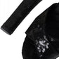 Dolce & Gabbana Black Sequin Ankle Strap Heels Sandals Shoes